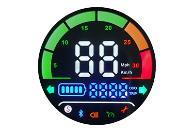电动摩托车仪表圆形LED数码管屏模块定制