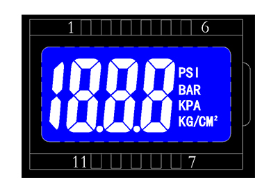 汽车胎压计LCD液晶显示屏模块定制