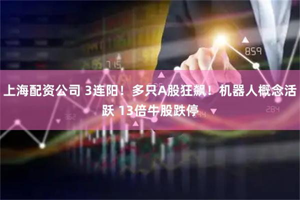 上海配资公司 3连阳！多只A股狂飙！机器人概念活跃 13倍牛股跌停